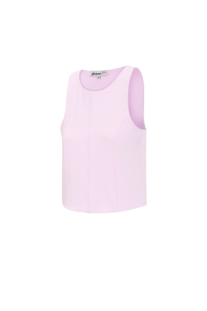 Top Sans Manches Femme En Nylon Tricoté Printemps/Été Basique Couleur Unie h5 Image2