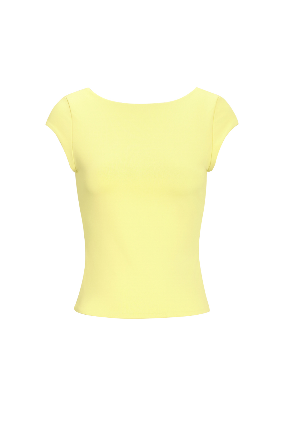 T-Shirt Femme En Nylon Tricoté Basique Couleur Unie Printemps/Été 