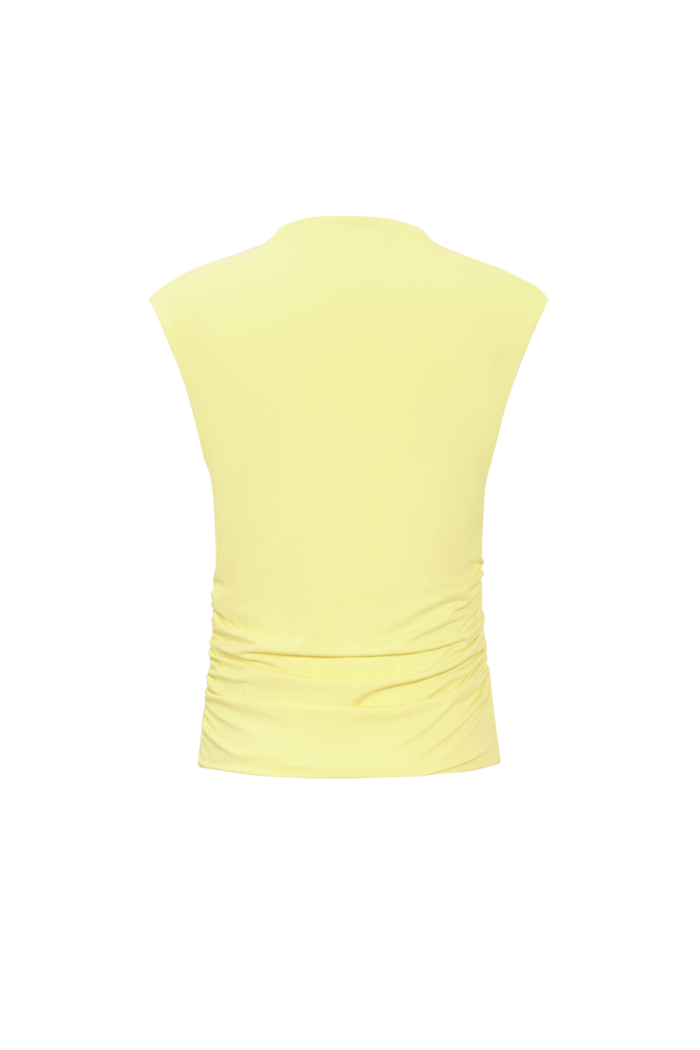 Top Sans Manches En Nylon Tricoté Haute Élasticité Couleur Unie Image3