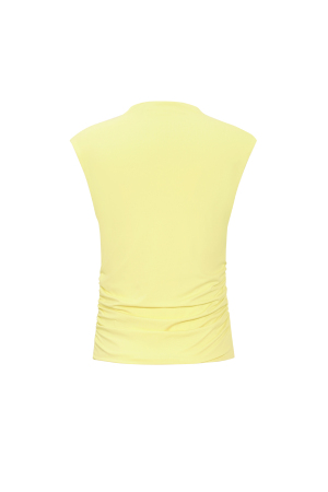 Top Sans Manches En Nylon Tricoté Haute Élasticité Couleur Unie h5 Image3