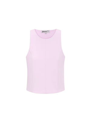 Top Sans Manches Femme En Nylon Tricoté Printemps/Été Basique Couleur Unie h5 