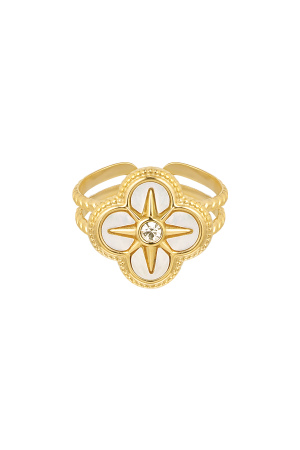 Bague Trèfle Blanc h5 