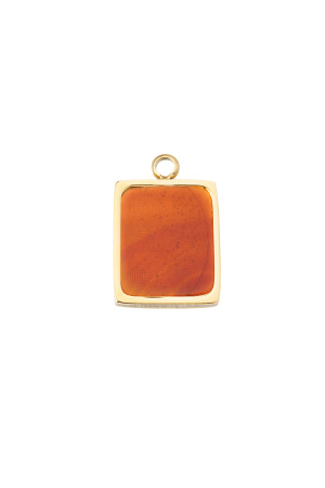 Charm Carré Vintage - Couleur Orange/Couleur Or h5