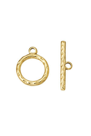 Diy End Connection Collier Et Bracelet Circle Embossed - Doré h5 
