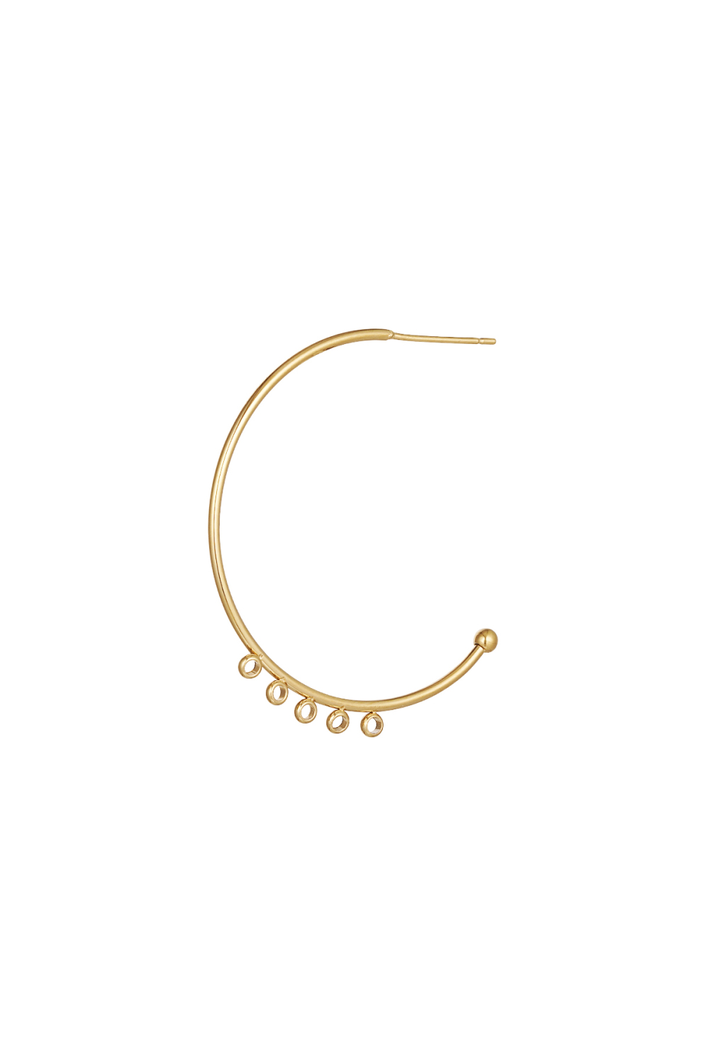 Clous D'oreilles Partie 5 Oeillets - Doré Acier Inoxydable 