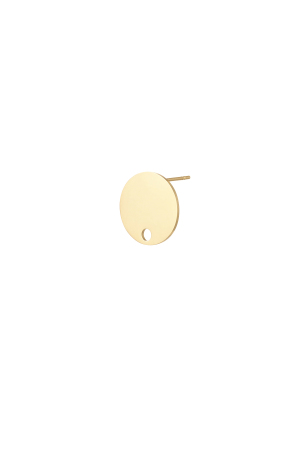 Clous D'oreilles Partie Ronde - Doré Acier Inoxydable h5