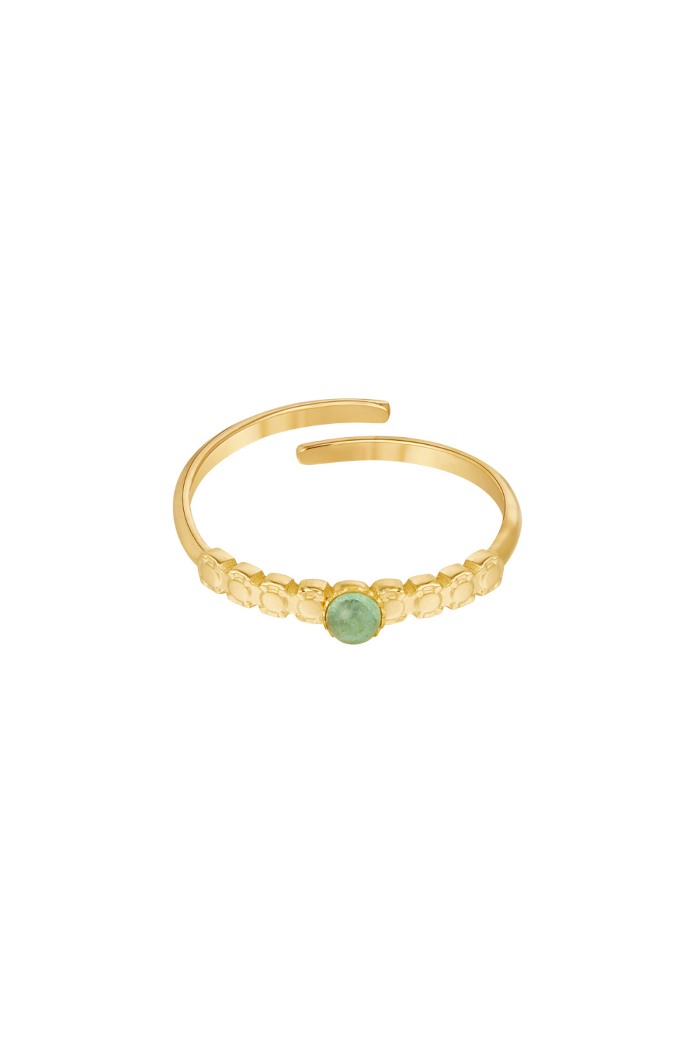 Bague Pierre Ronde Avec Imprimé 