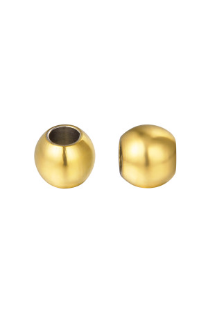 Diy Perles Espacées Rondes Larges - Doré h5 