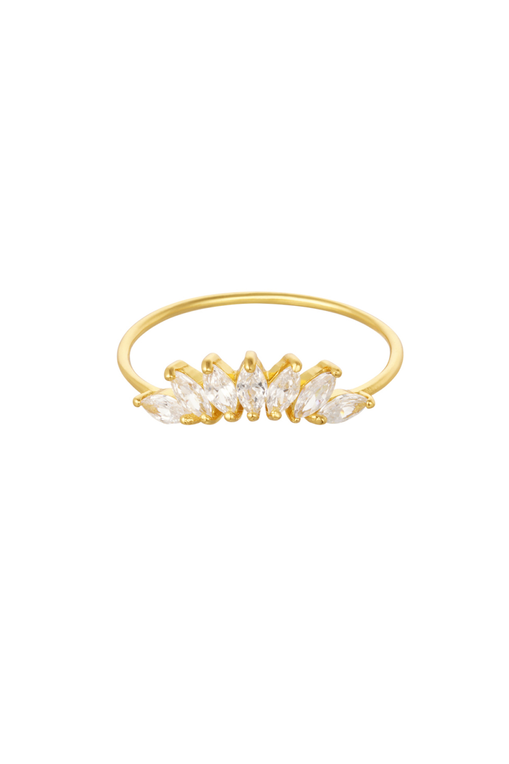 Bague Pierres Forme Éventail - Argent 925 