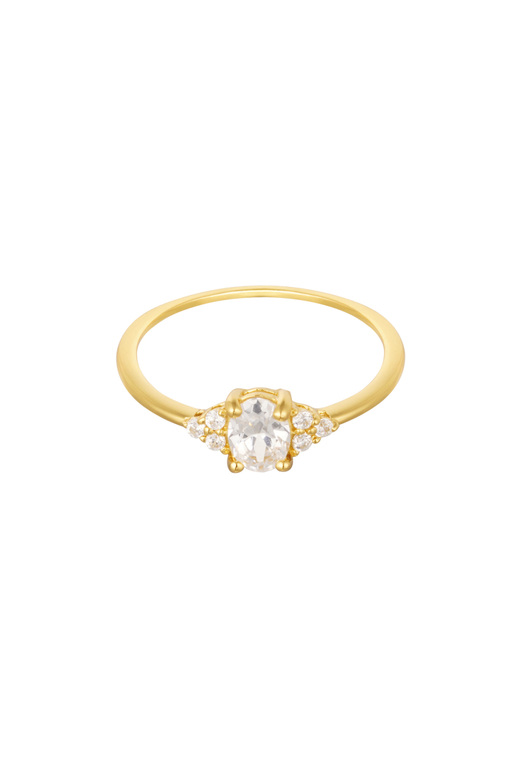 Bague Plusieurs Pierres - Argent 925 - Couleur Or - 16