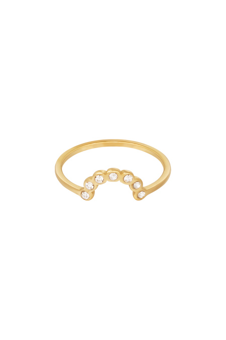 bague lune avec pierres