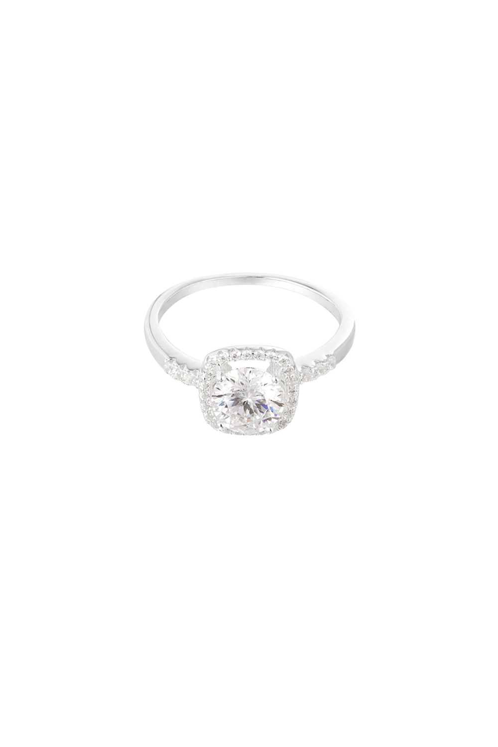 Bague Pierre Carrée - Argent - 16 