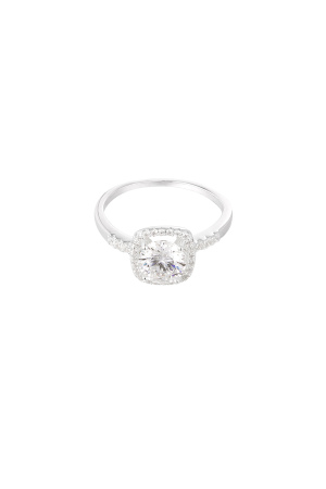 Bague Pierre Carrée - Argent - 16 h5 