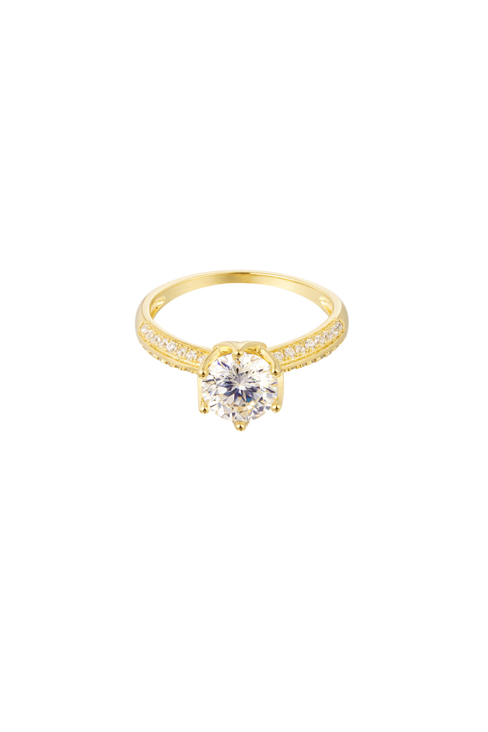 Bague Pierre Avec Pierres - Couleur Or - 16 