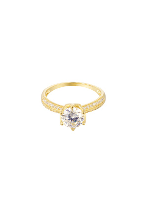 Bague Pierre Avec Pierres - Couleur Or - 16 h5 