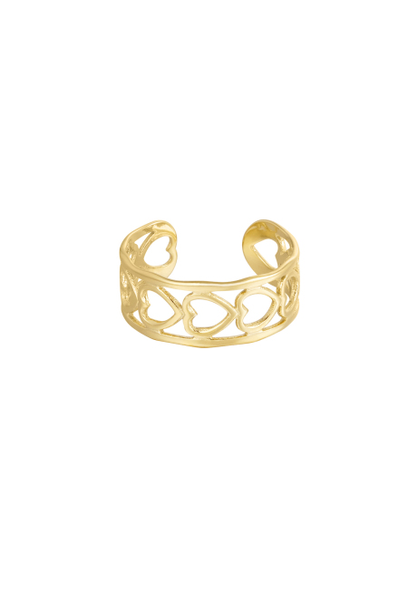 bague coeurs avec détail