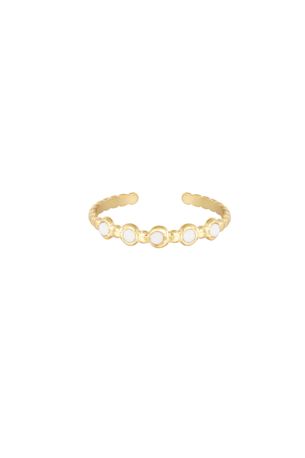 Bague Pierres - Couleur Or/Blanc 