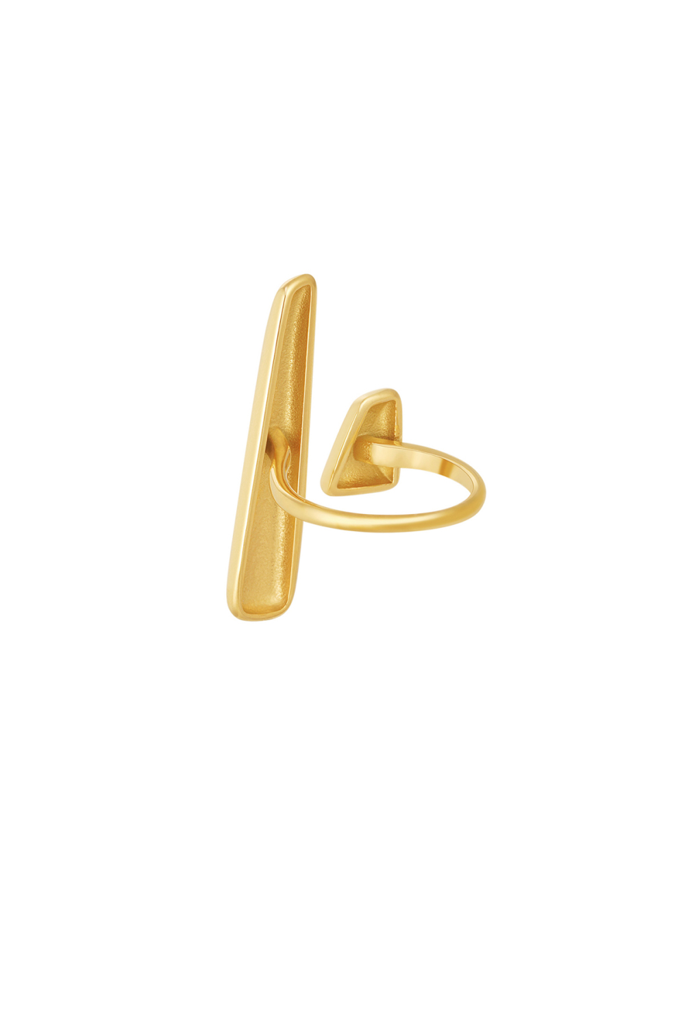 Bague Découpée Allongée - Dorée Image4