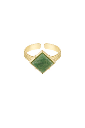 Bague Diamant Pierre - Couleur Or/Vert h5 