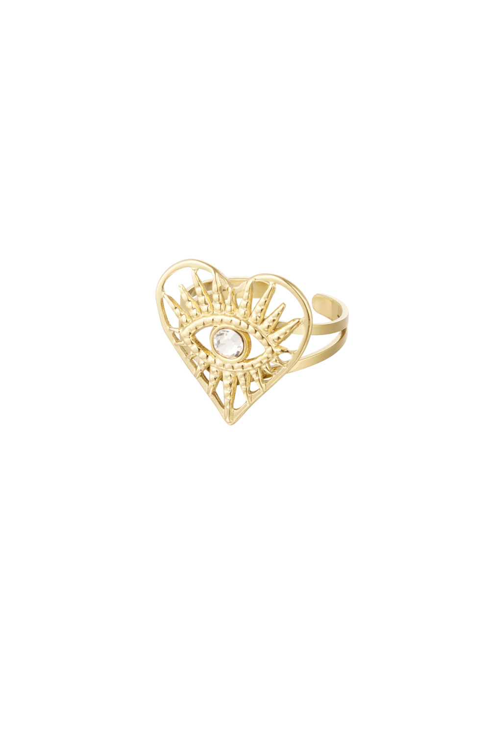 Bague Coeur Avec Décoration 
