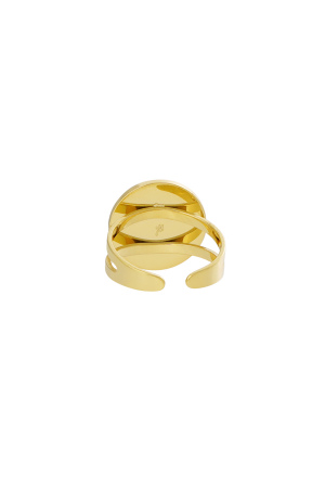 Bague Ronde En Pierre Naturelle Avec Soleil h5 Image3