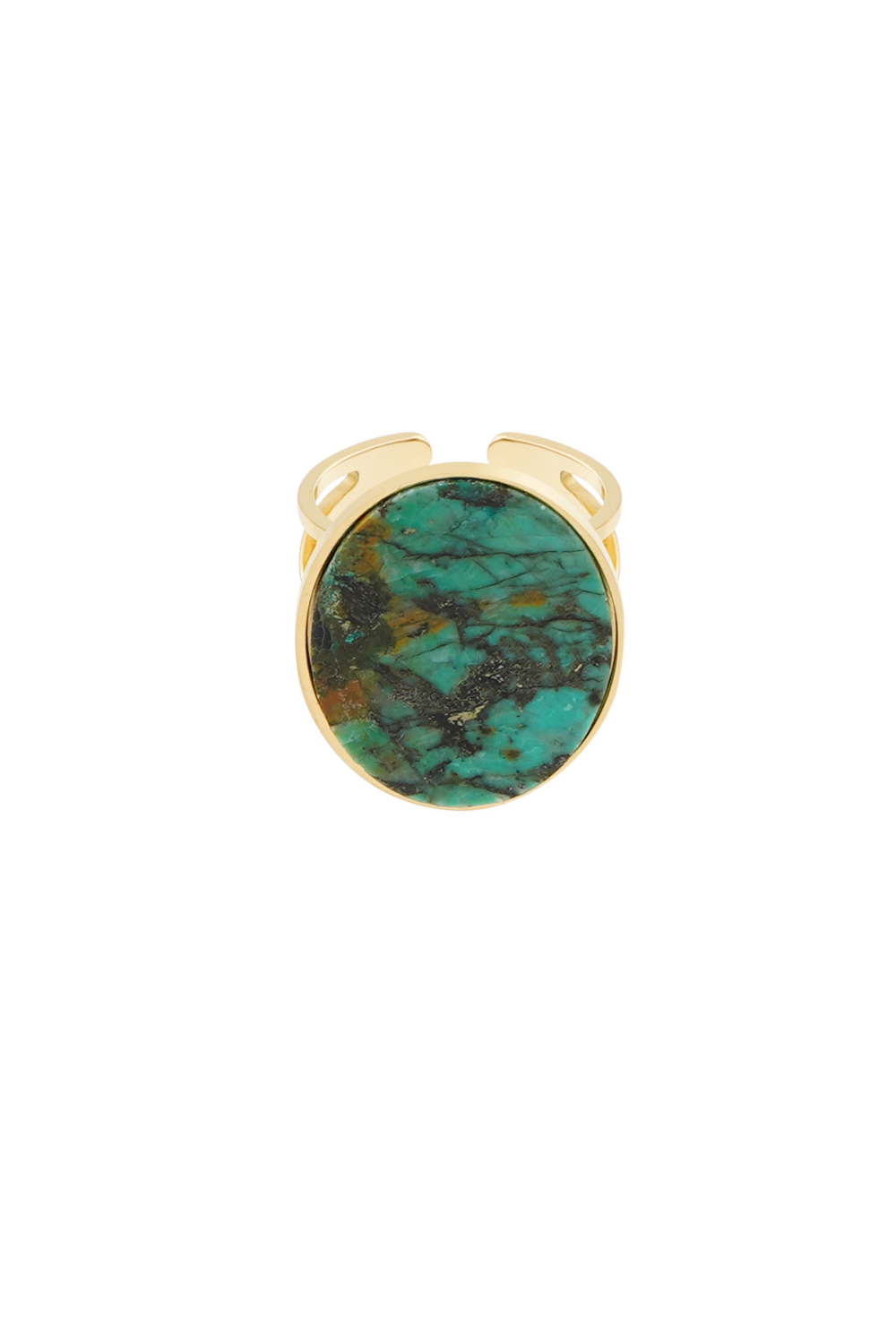Bague Grosse Pierre - Couleur Or/Turquoise
