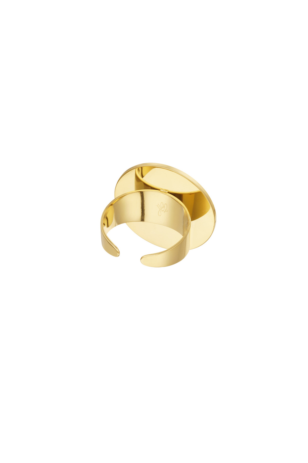 Bague Pierre Ronde - Doré/Vert Foncé Image4