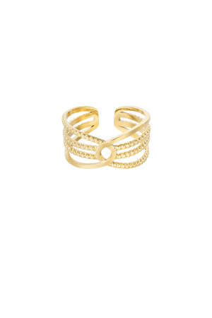 Bague Couches Connectées - Doré h5 
