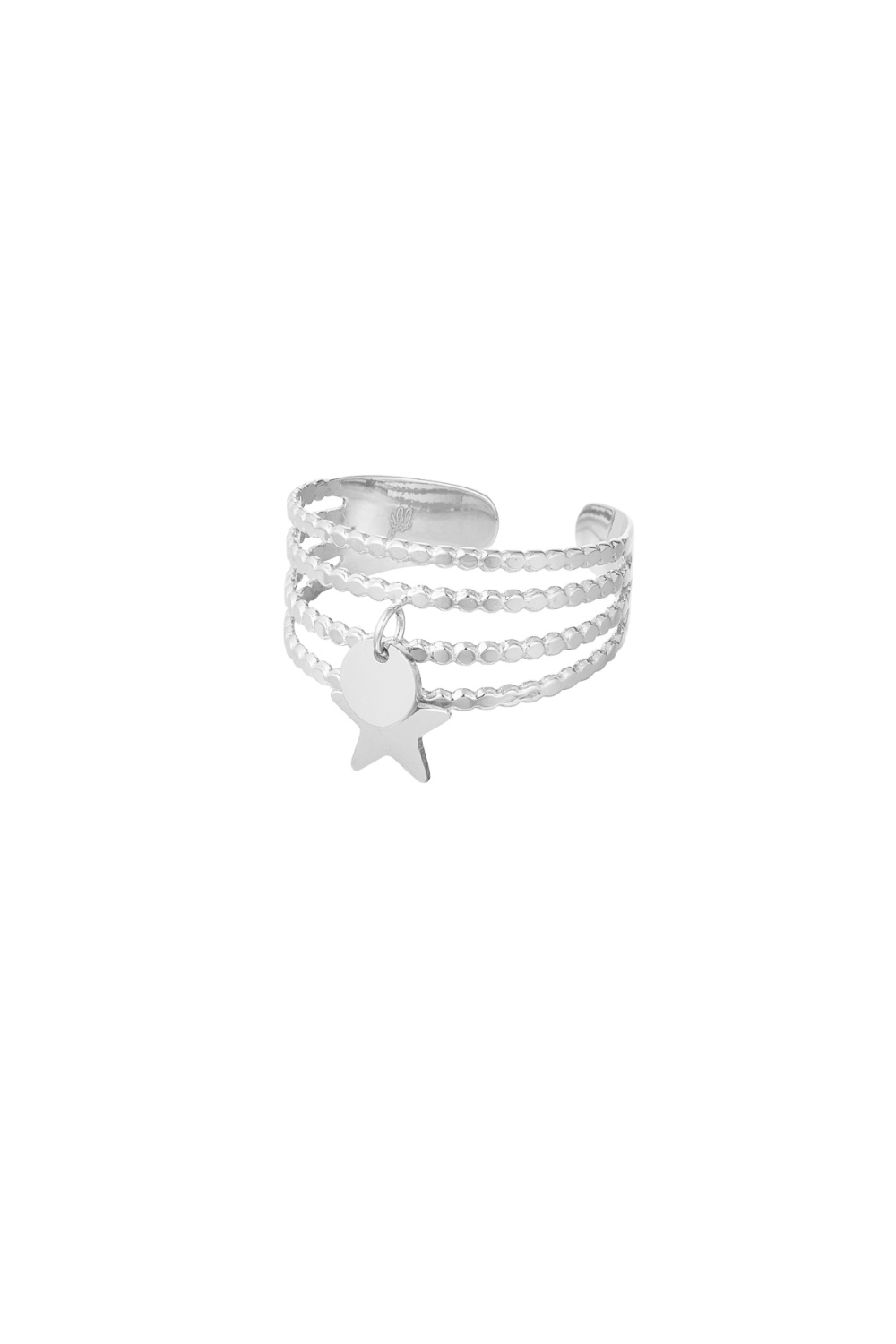 Bague Rayures Avec Charms 