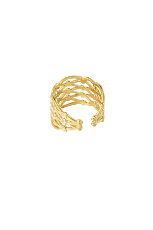 Bague Avec Noeud Torsadé - Doré (Pack With Plastic Bag) h5 Image2