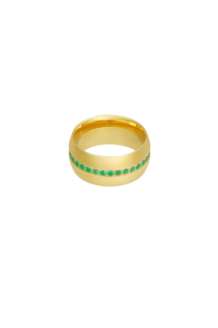 Bague large avec pierres