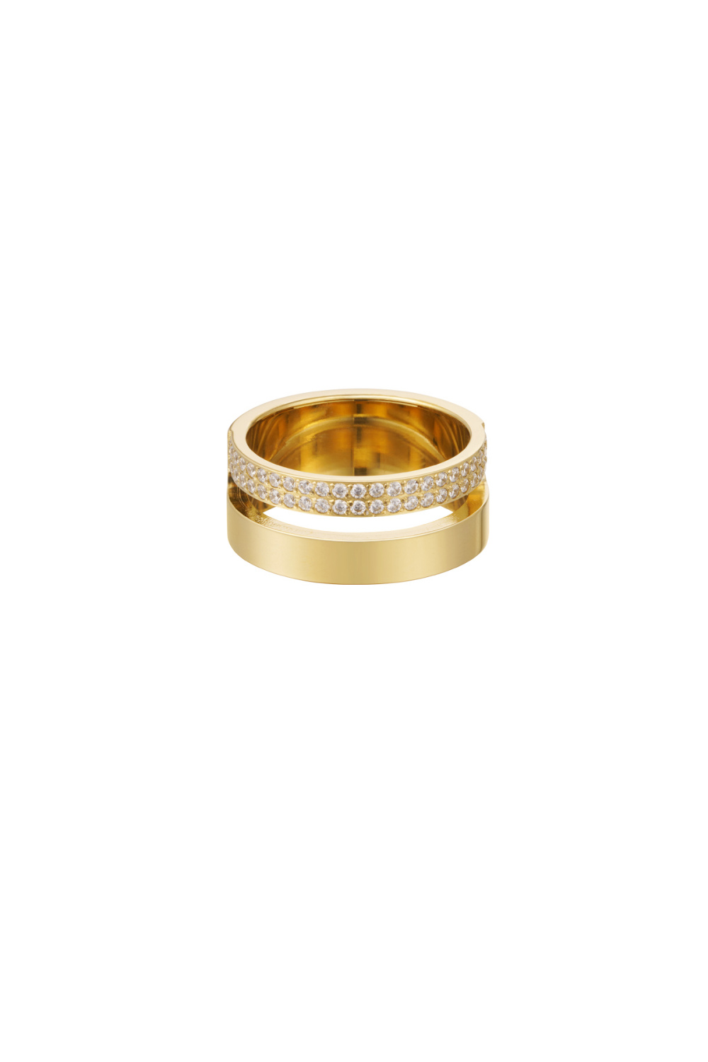 Bague Double Avec Pierres
