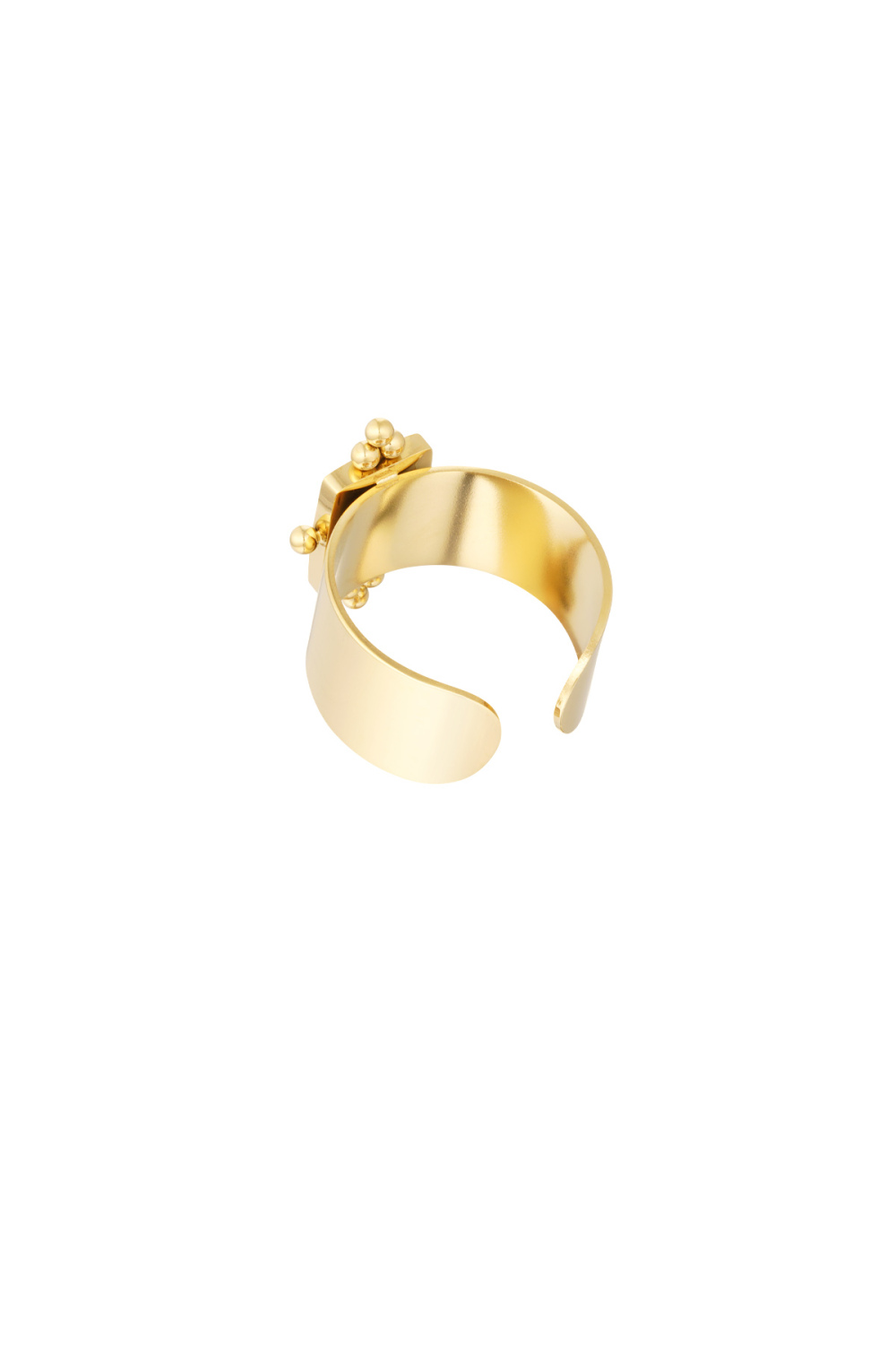 Bague Rectangle Vintage - Dorée Image4