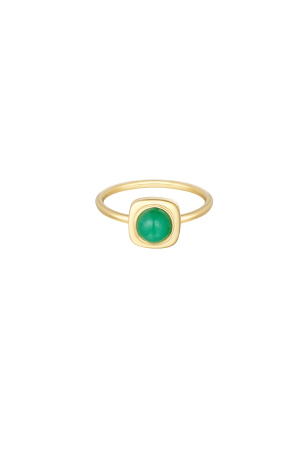 Bague Point Coloré - Doré/Vert h5