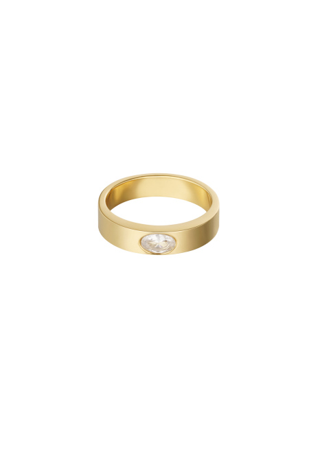 Bague Basic Avec Pierre - Couleur Or/Vert