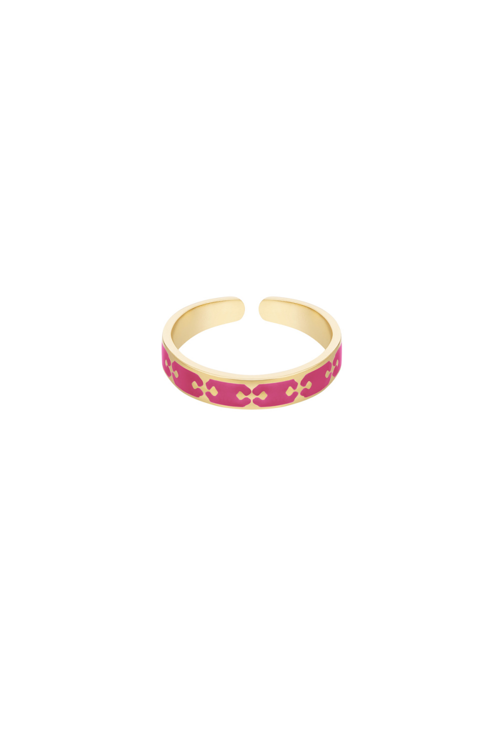 Bague Imprimé Coloré - Doré/Vert
