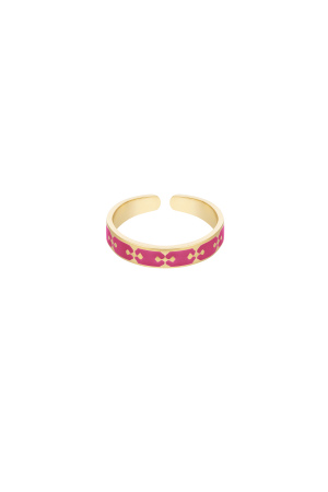 Bague Imprimé Coloré - Doré/Vert h5