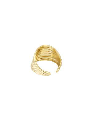 Bague Lignes Découpées - Dorée h5 Image3