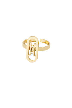 Bague Lien Avec Pierre - Doré h5 