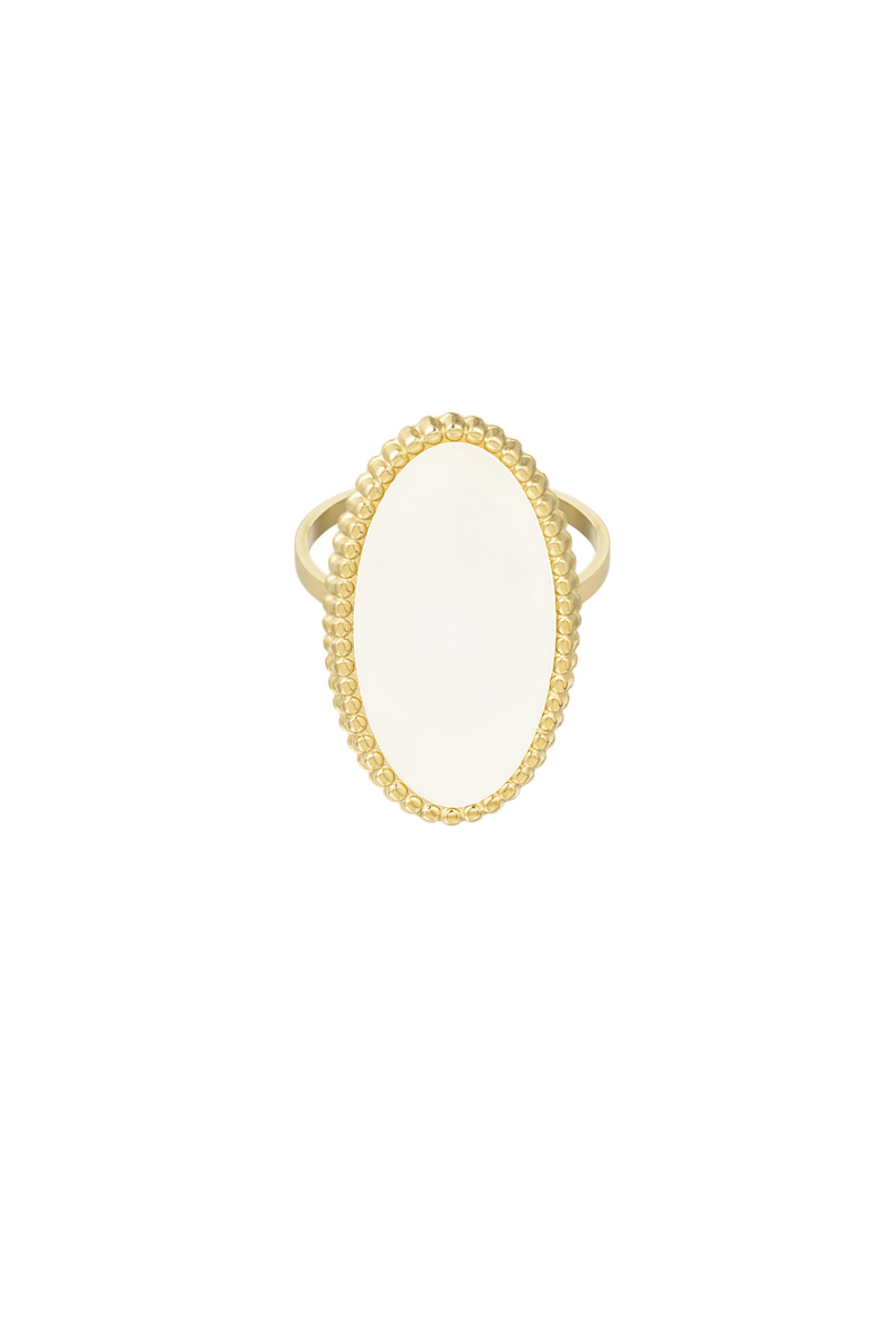 Bague Bord Vintage - Doré/Blanc 