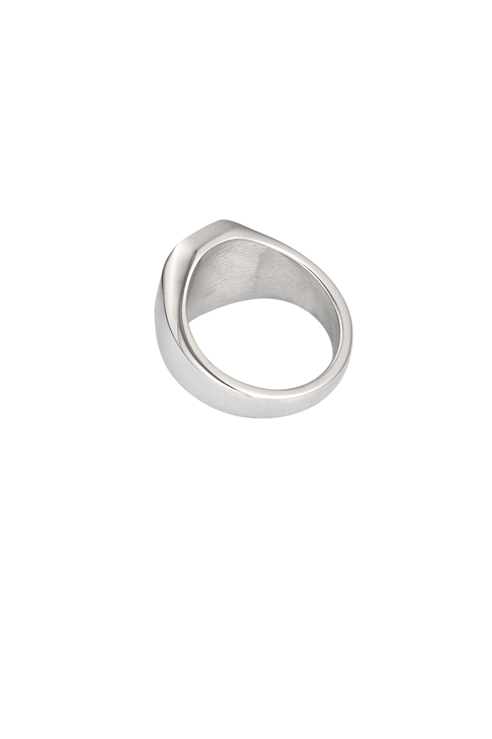 Bague Homme Avec Pierre Rectangulaire - Argent/Noir Image2