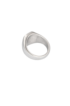 Bague Homme Avec Pierre Rectangulaire - Argent/Noir h5 Image2