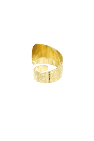 Bague Torsadée Avec Structure - Dorée  h5 Image2