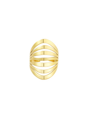 Grande Bague Superposée - Dorée h5 
