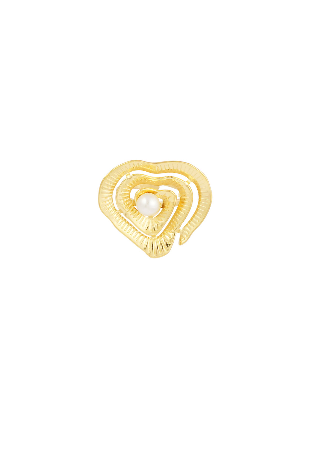 Bague Coeur Tendance Avec Perle 