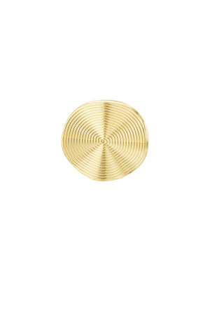 Bague Motif Rond - Dorée h5 
