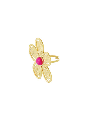 Bague Fleur Pierre Rose h5 Image3