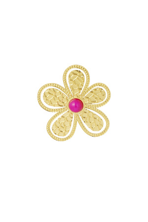 Bague Fleur Pierre Rose h5