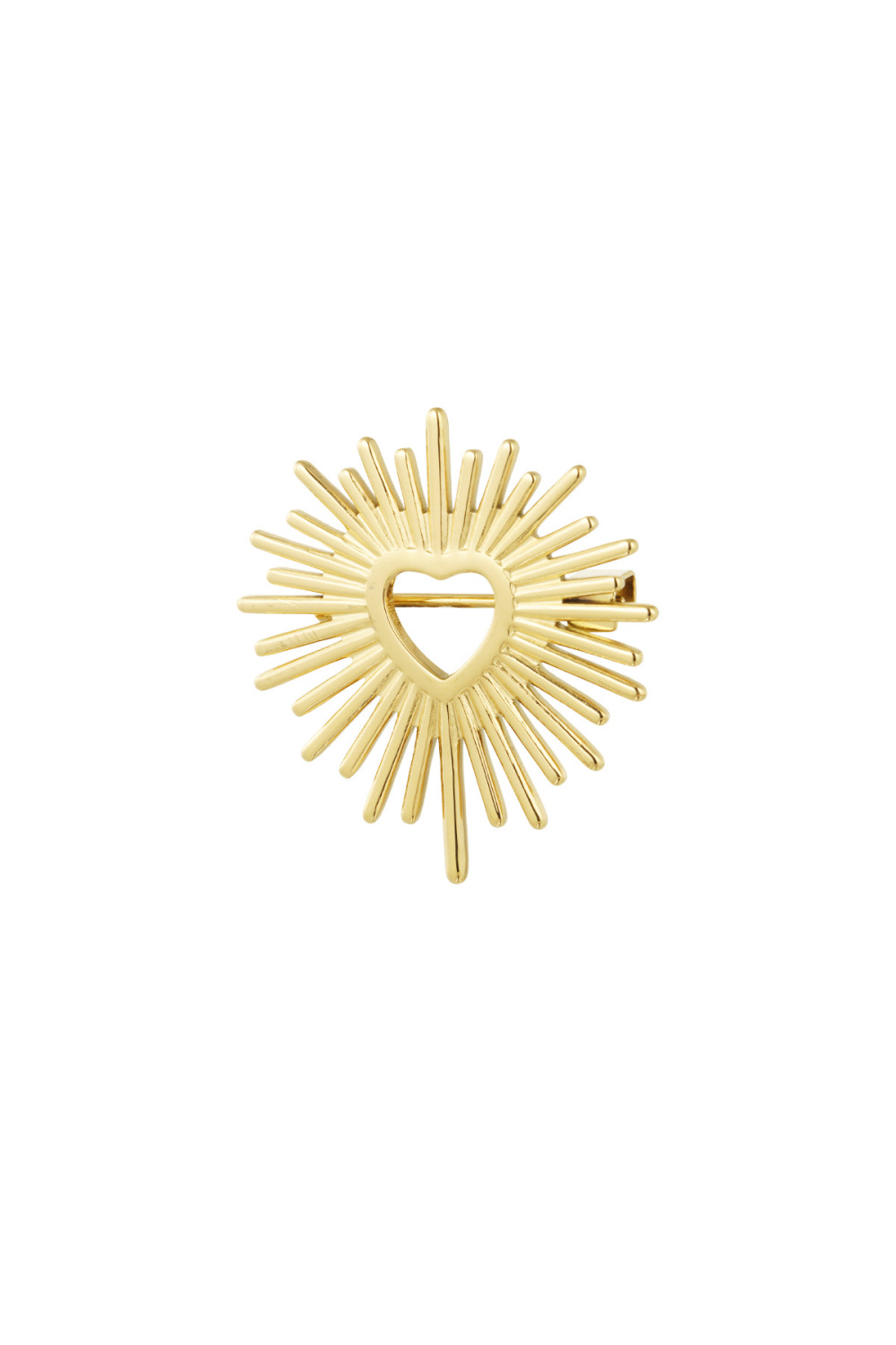 Broche Amour Soleil - Dorée  