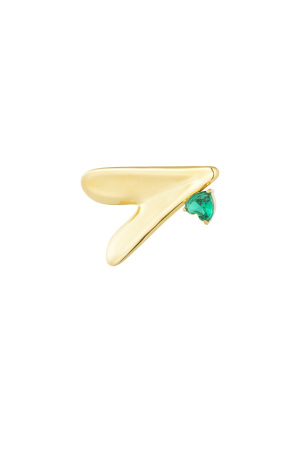 Broche Love Avec Diamant Vert h5